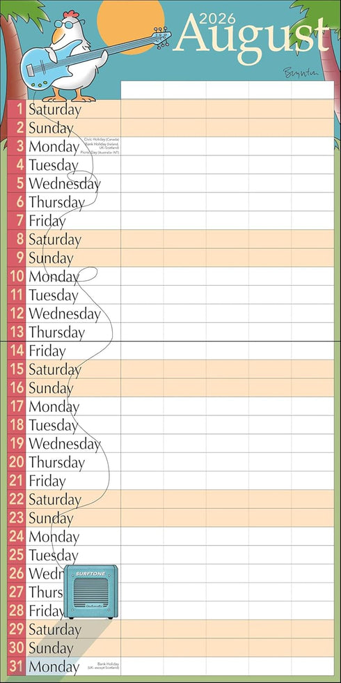 SANDRA BOYNTON'S 17-MONTH 2025-2026 MY FAMILY WALL CALENDAR